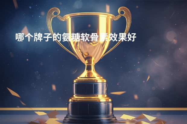 哪个牌子的氨糖软骨素效果好